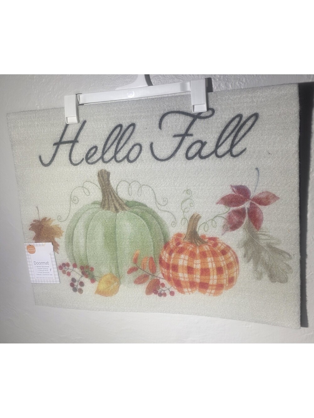 Perfect Harvest Fall Doormat Rug Pumpkins Indoor/Outdoor 18”x24”New